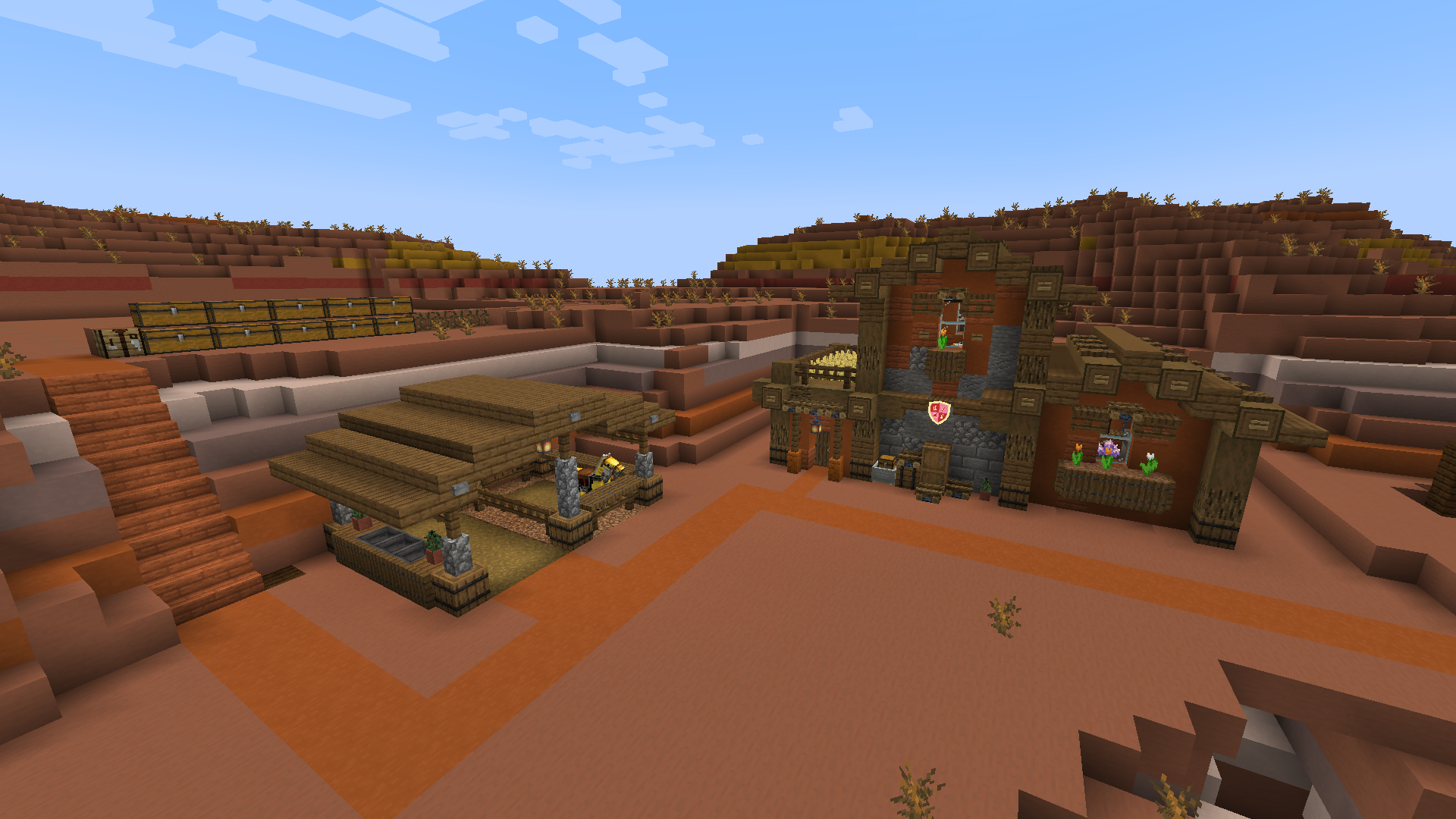 Small house and stable built by Rodney in the badlands biome.