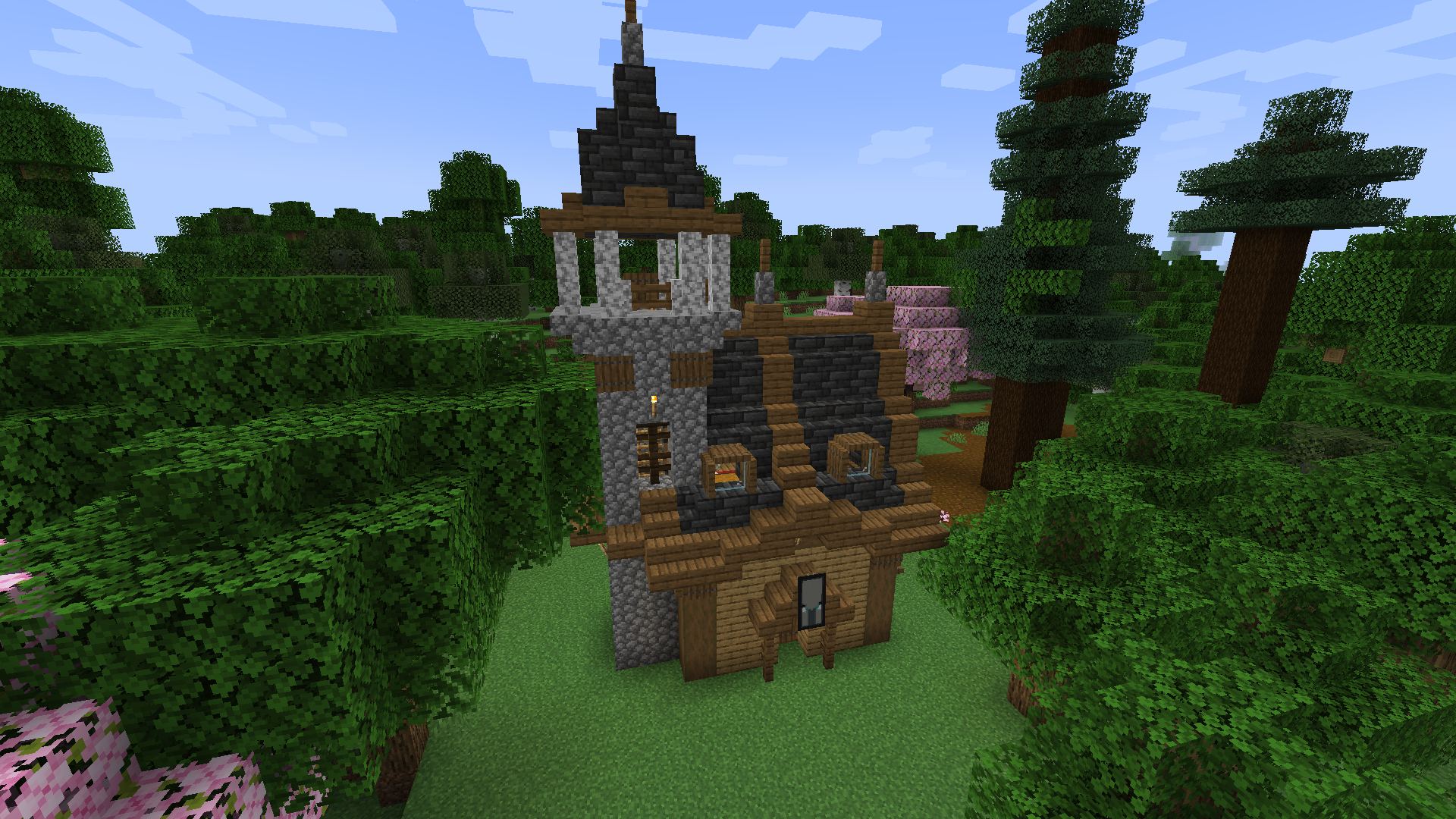 Small pillager-looking house built by Elliot.