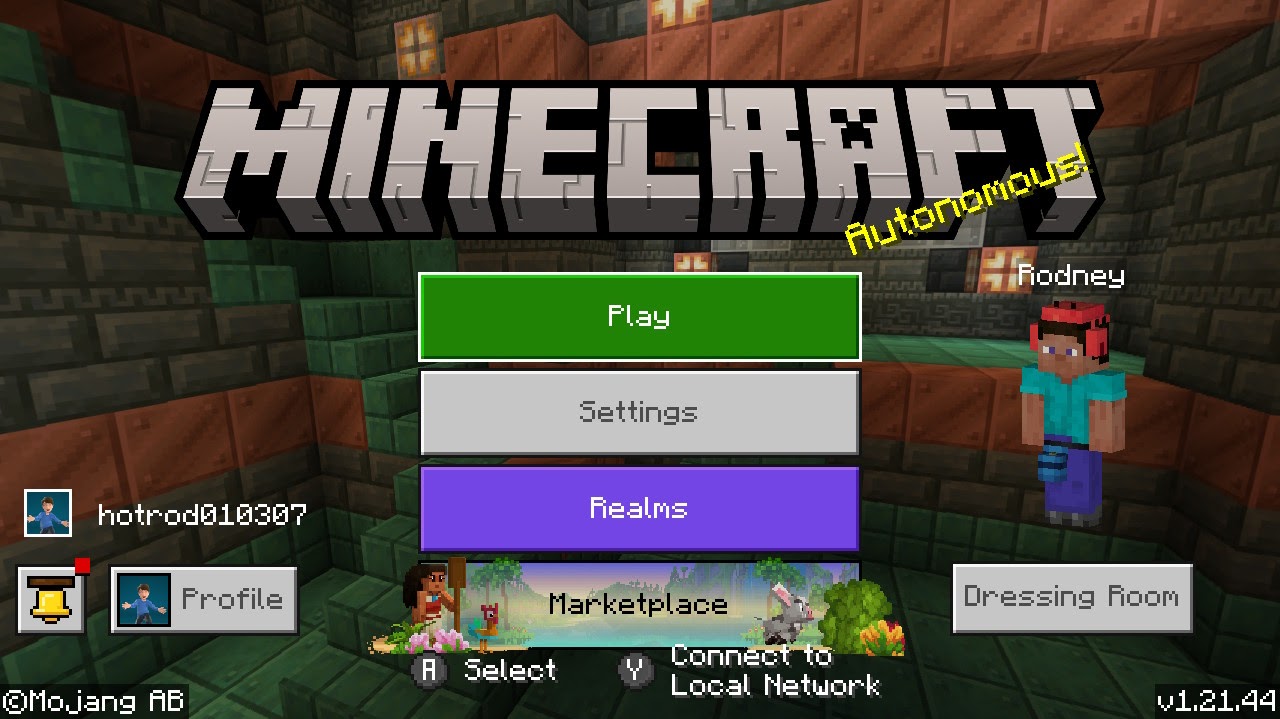 Minecraft Menu Screen
